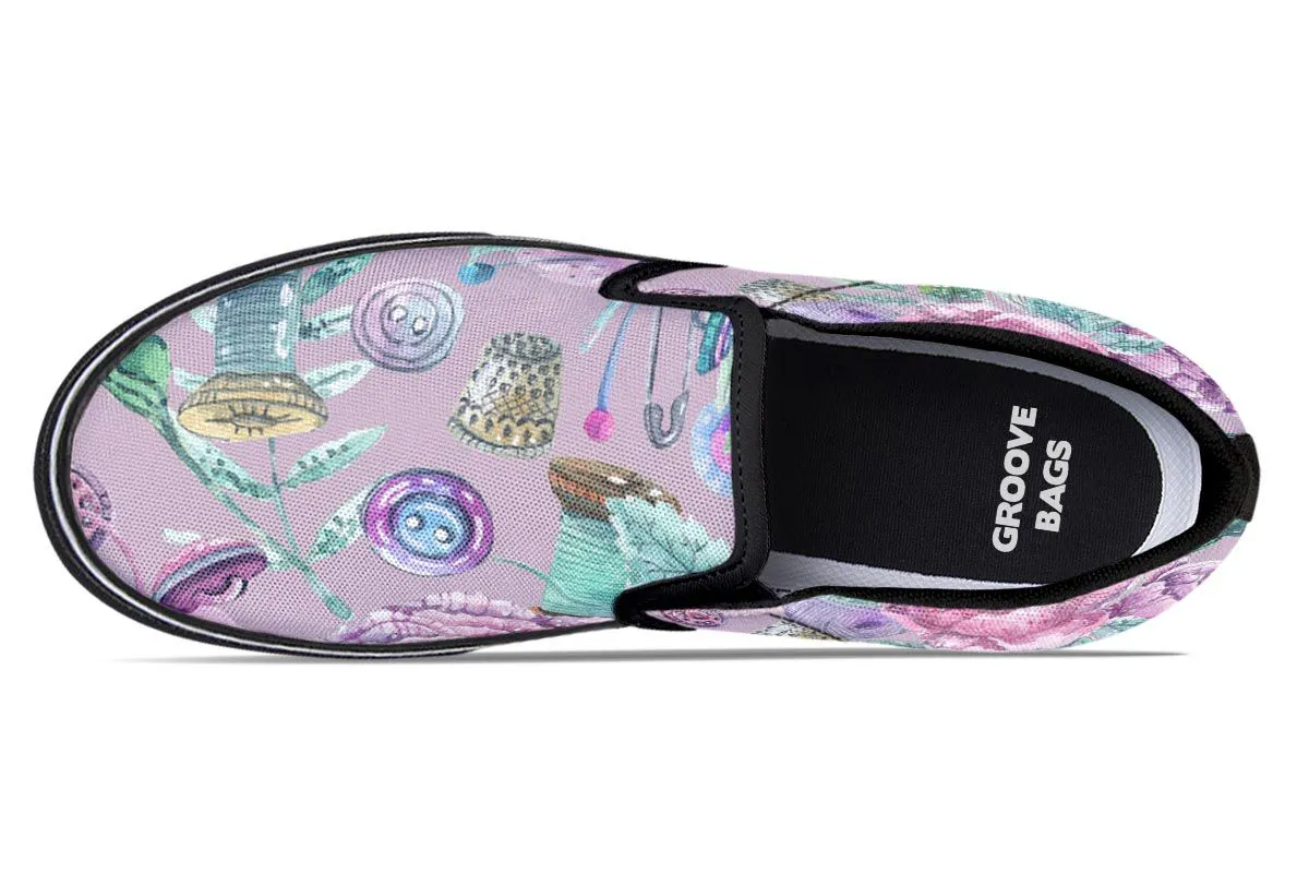 Watercolor Sewing Slip-On Shoes