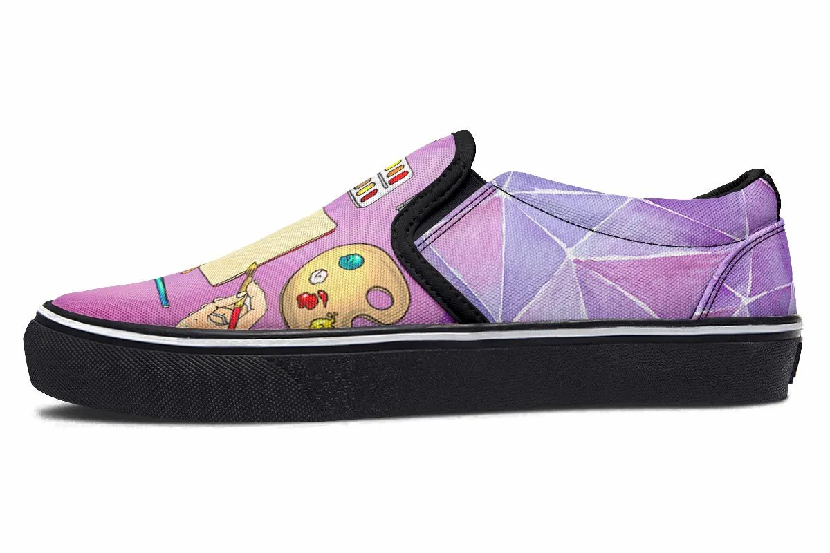 Watercolor Slip-On Shoes
