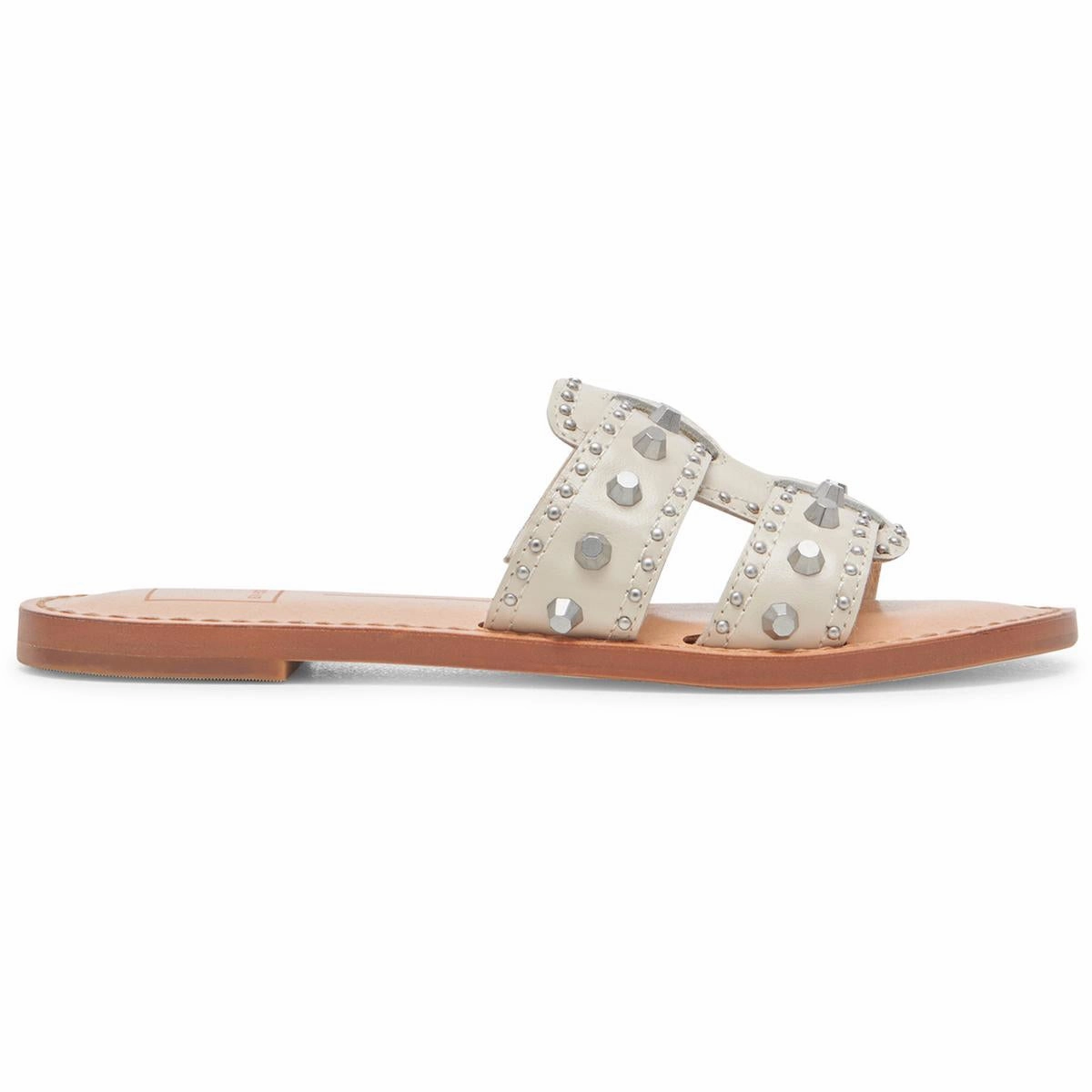 Wesla Stud Womens Studded Leather Slide Sandals
