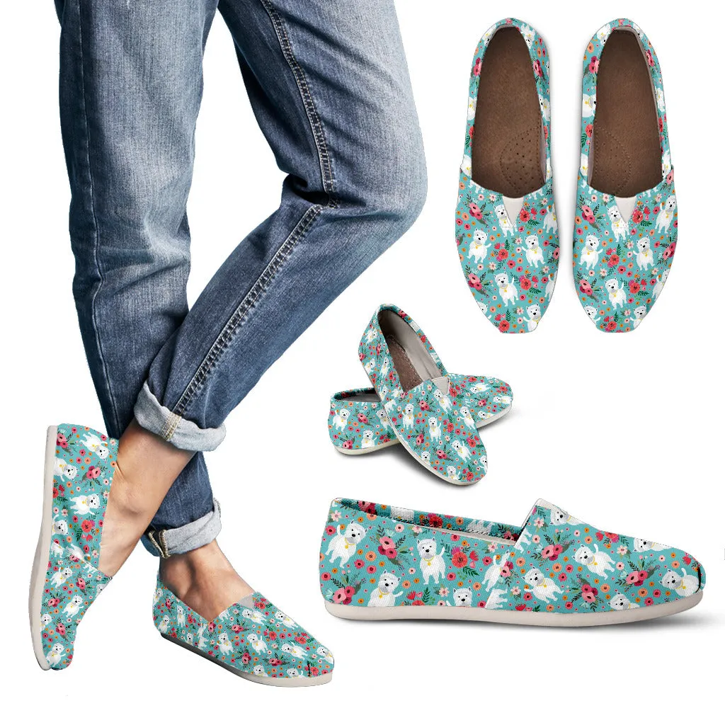 Westie Flower Casual Shoes