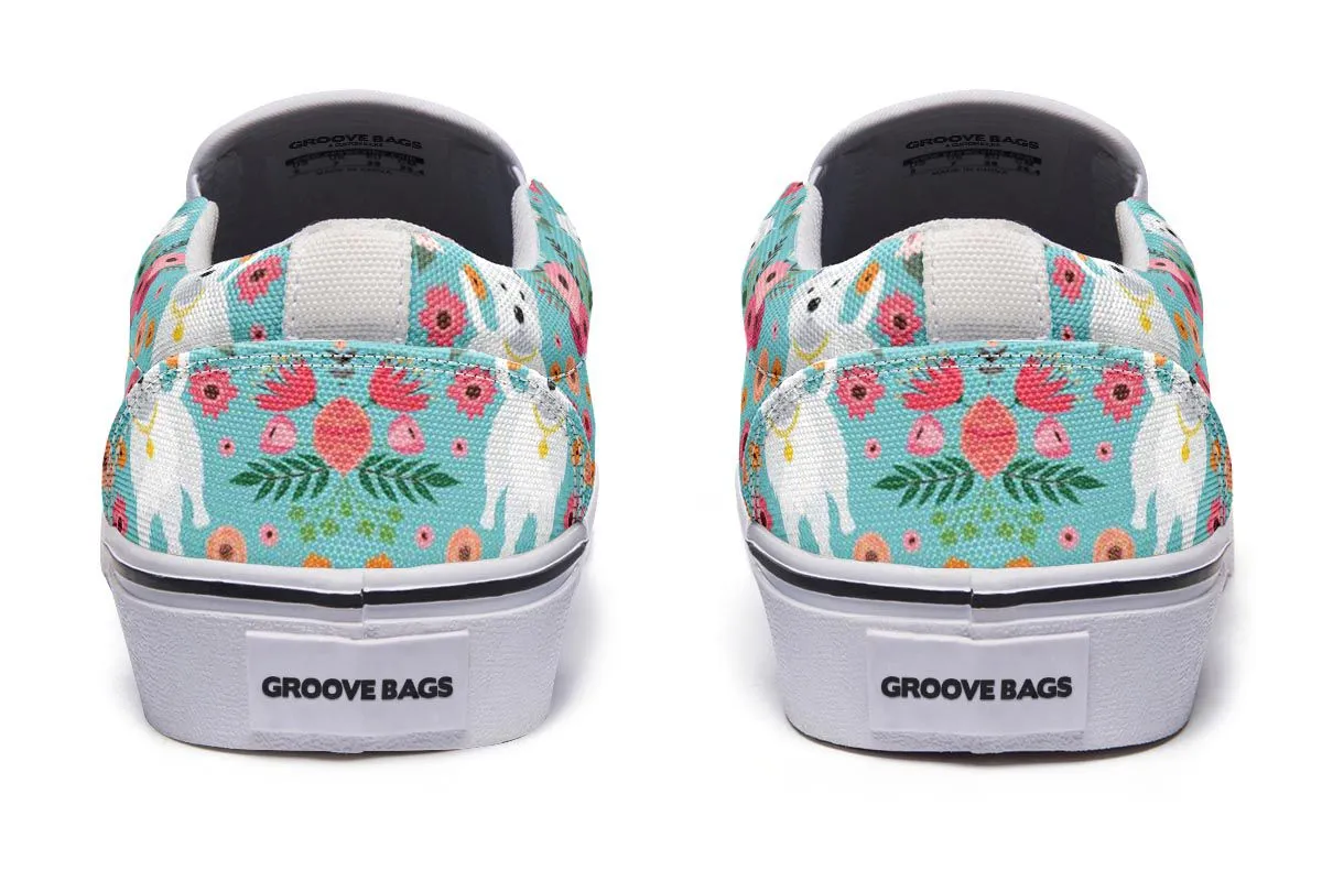 Westie Flower Slip-On Shoes