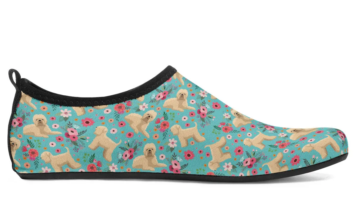 Wheaten Terrier Flower Aqua Barefoot Shoes