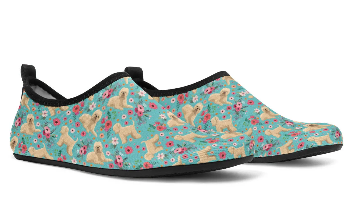 Wheaten Terrier Flower Aqua Barefoot Shoes