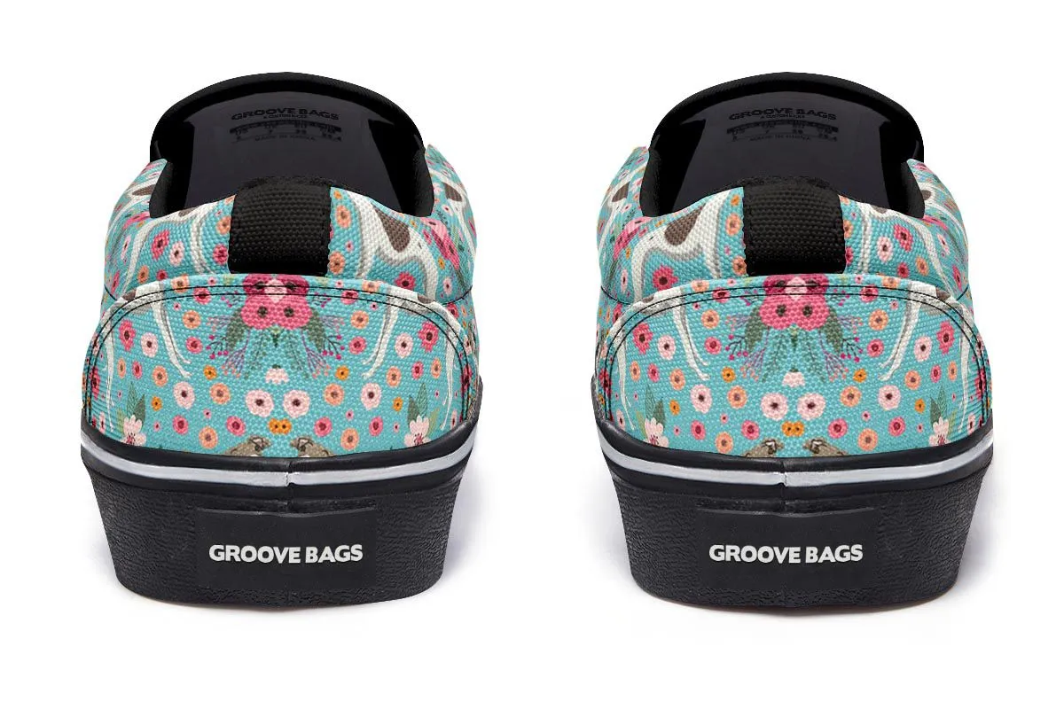 Whippet Flower Slip-On Shoes