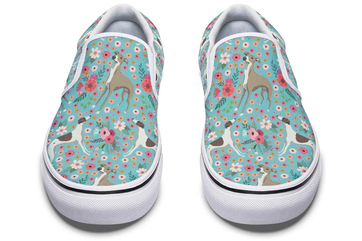 Whippet Flower Slip-On Shoes