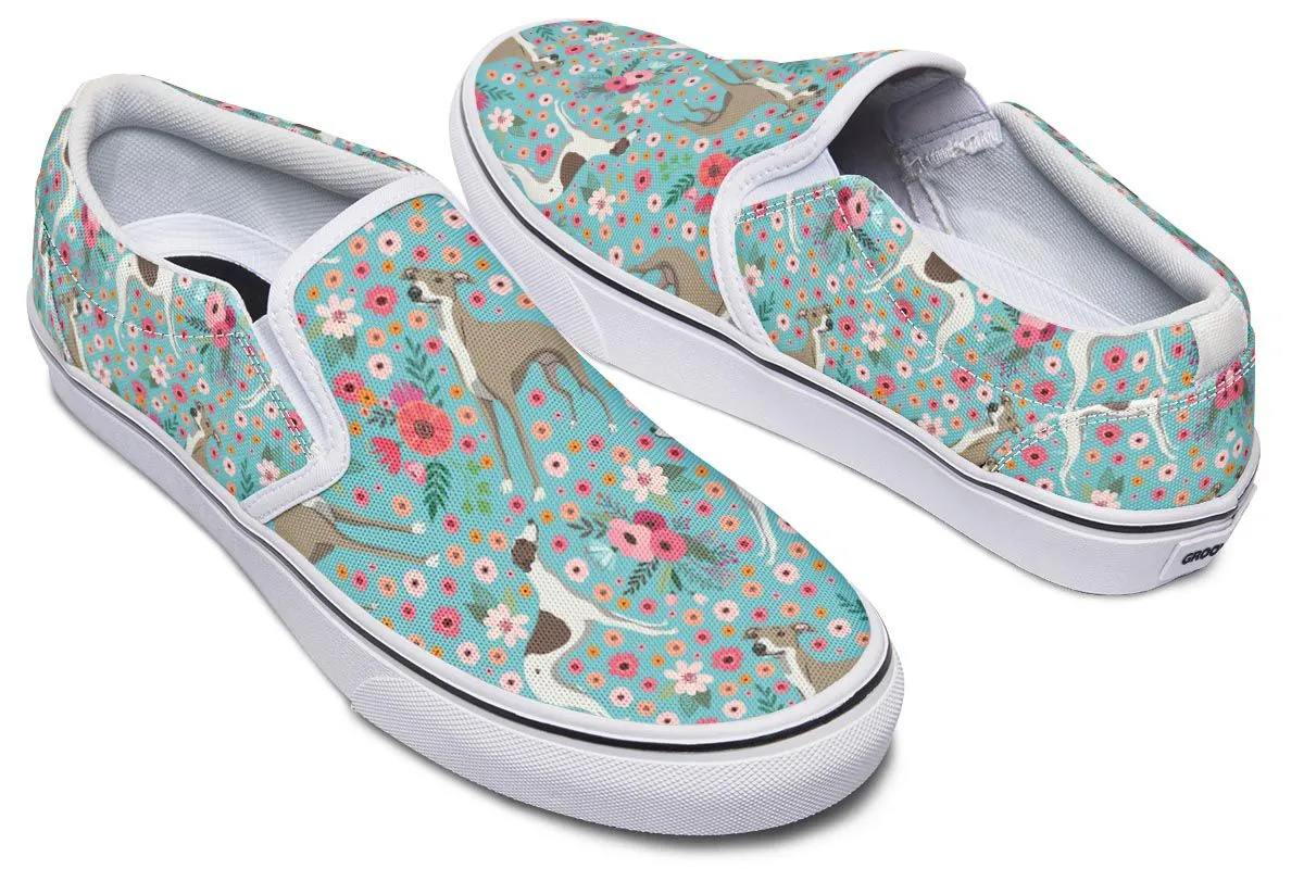 Whippet Flower Slip-On Shoes