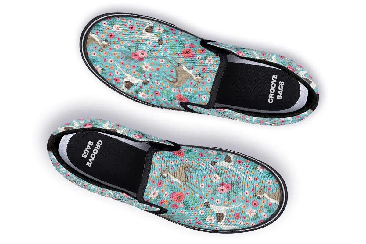 Whippet Flower Slip-On Shoes