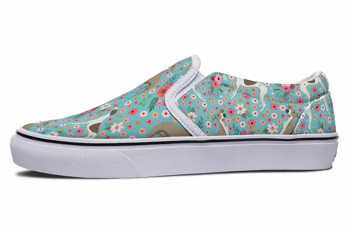 Whippet Flower Slip-On Shoes