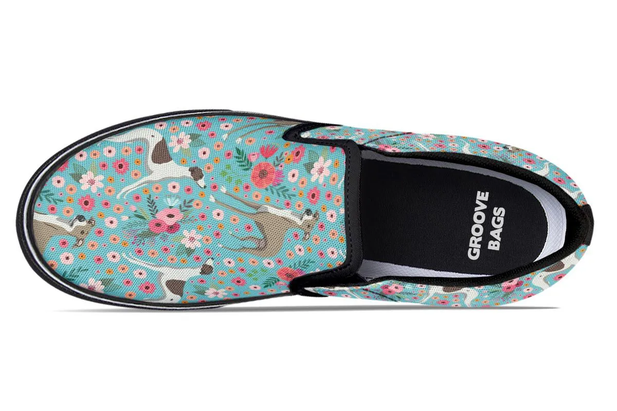 Whippet Flower Slip-On Shoes
