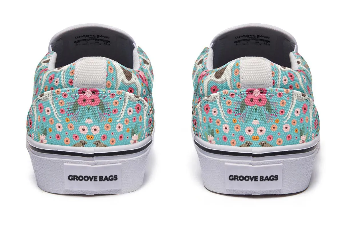 Whippet Flower Slip-On Shoes
