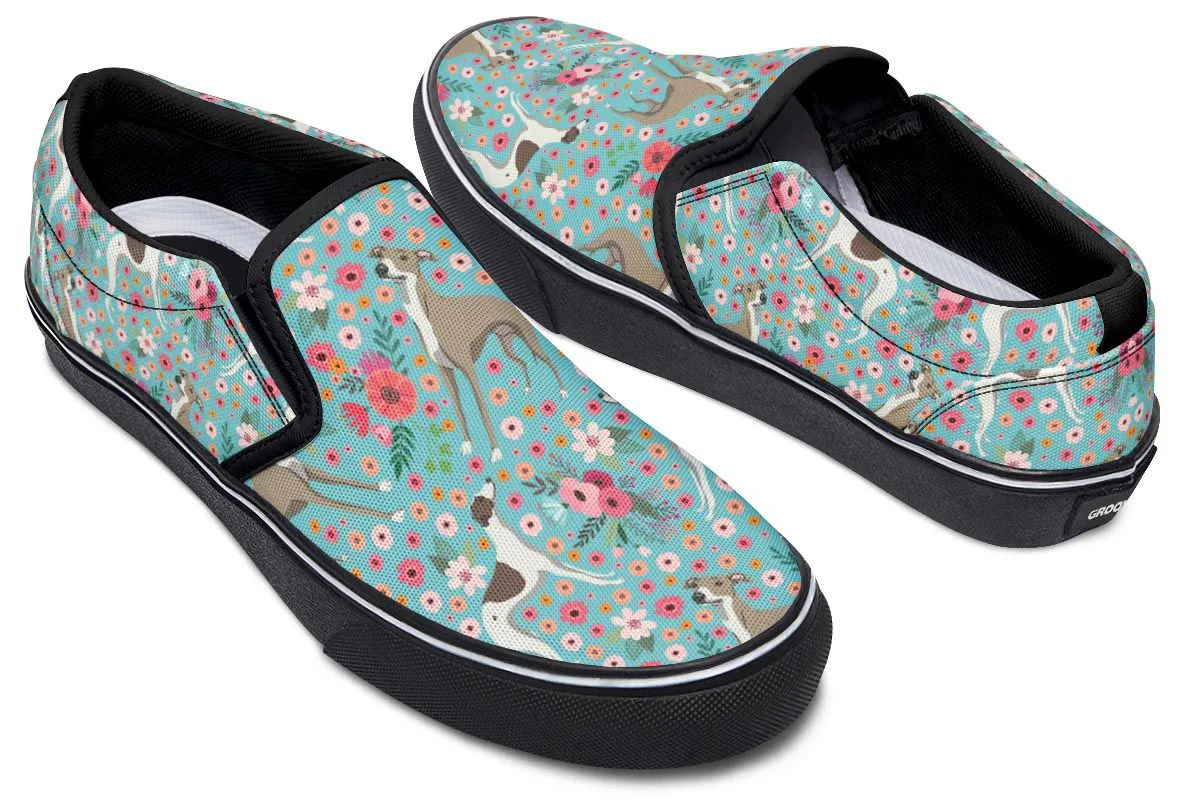 Whippet Flower Slip-On Shoes