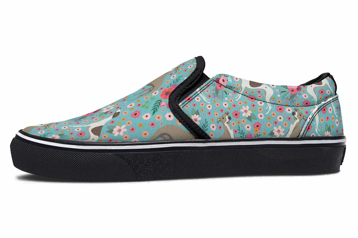 Whippet Flower Slip-On Shoes