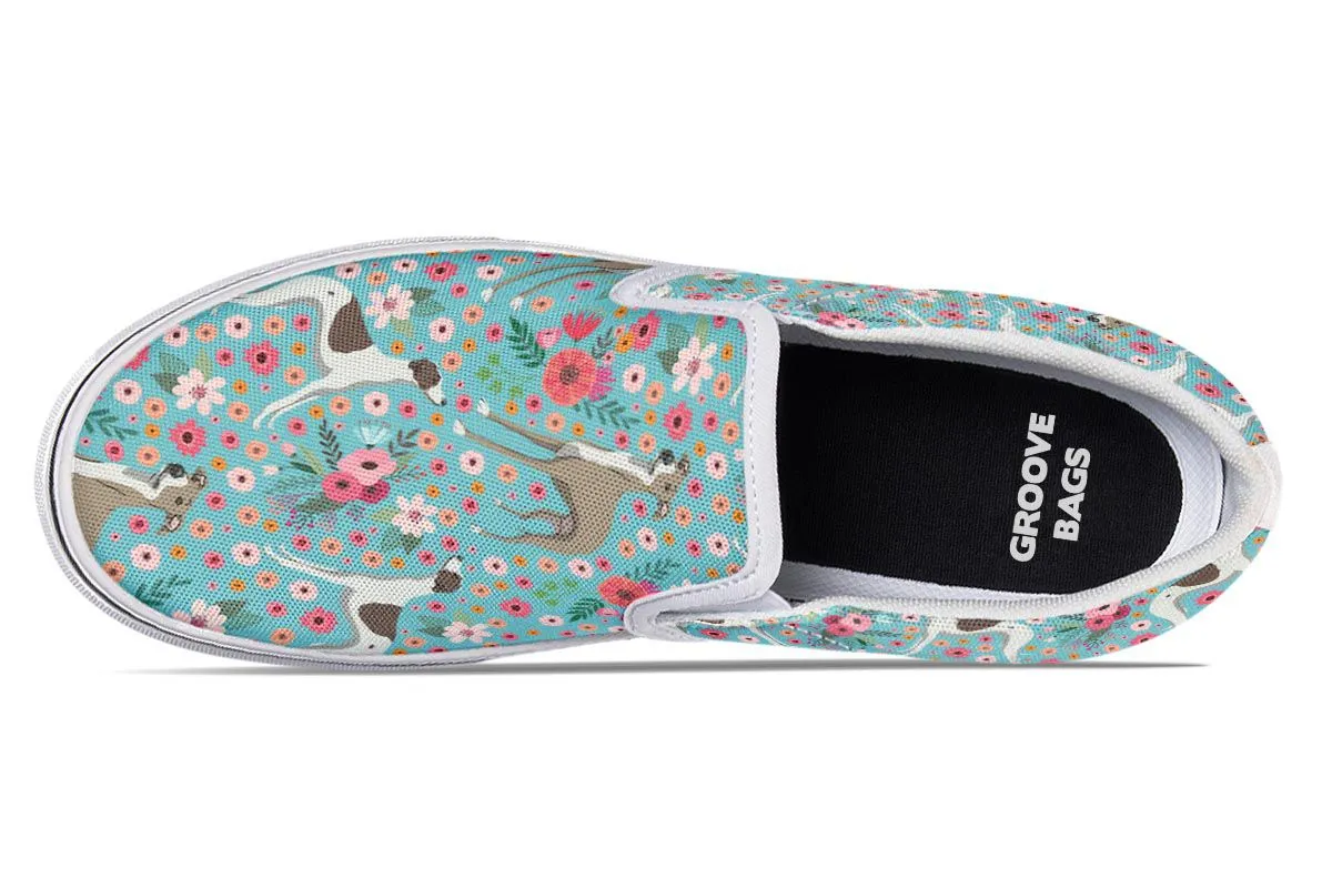 Whippet Flower Slip-On Shoes
