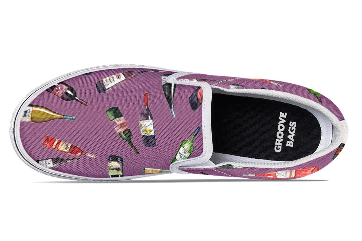 Wine Pattern Slip-On Shoes