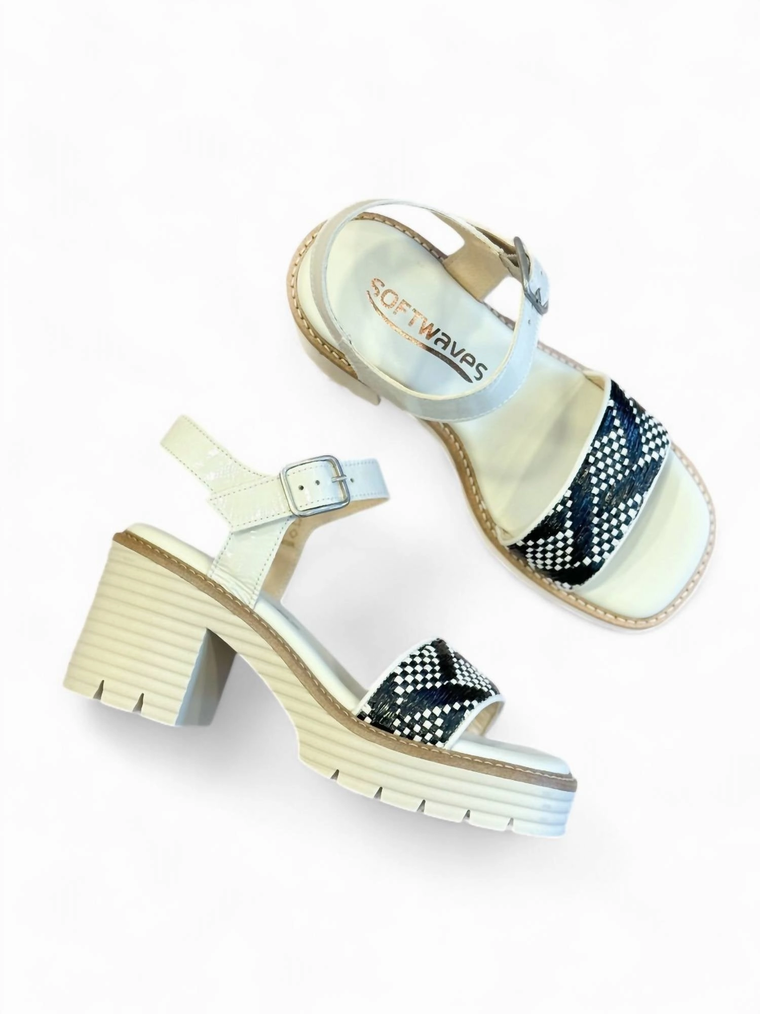 Women Bailey Platform Sandal In Creme And Black