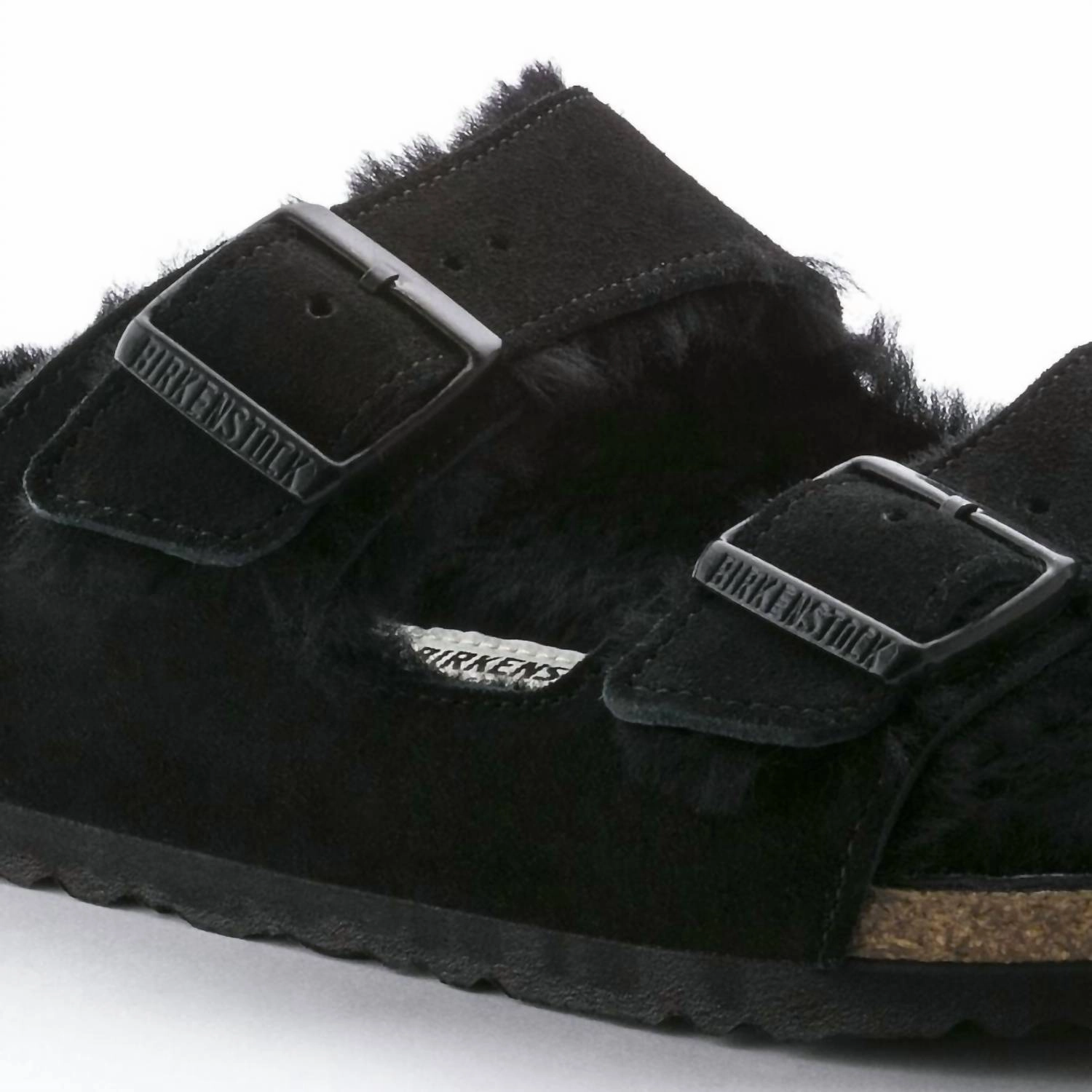 Women's Arizona Shearling Sandals In Black