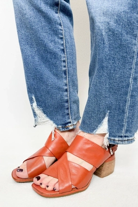 Women's Block Softy Sandal In Orange