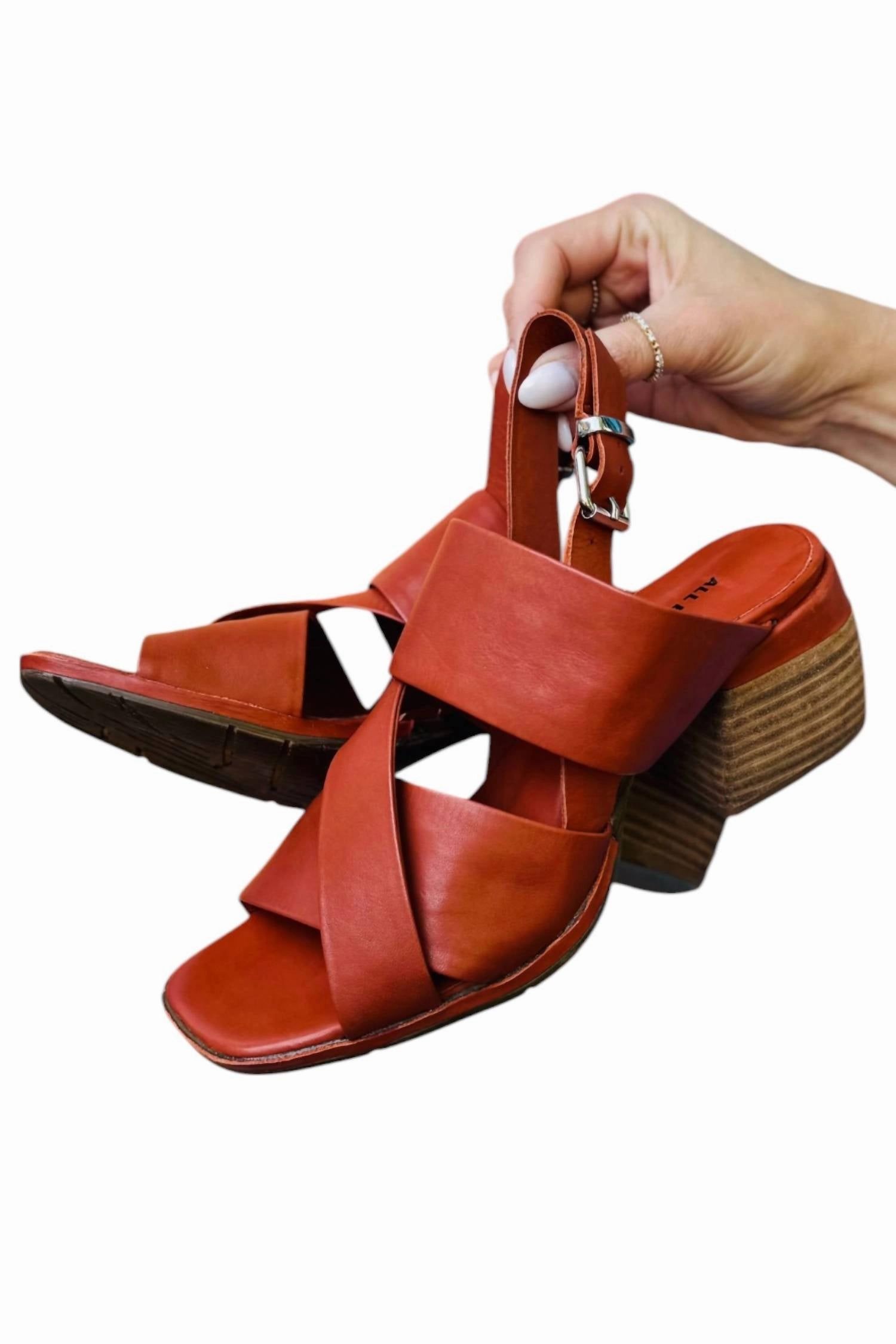 Women's Block Softy Sandal In Orange