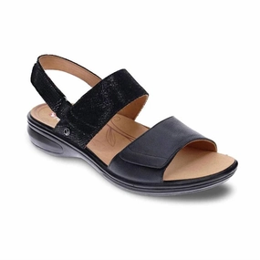 Women's Como Sandal In Black Lizard
