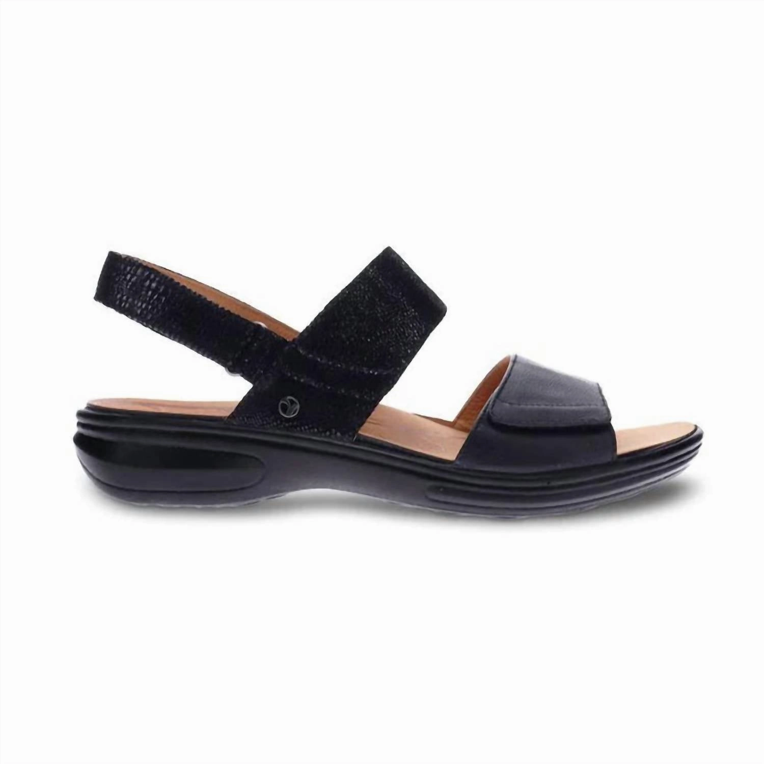 Women's Como Sandal In Black Lizard