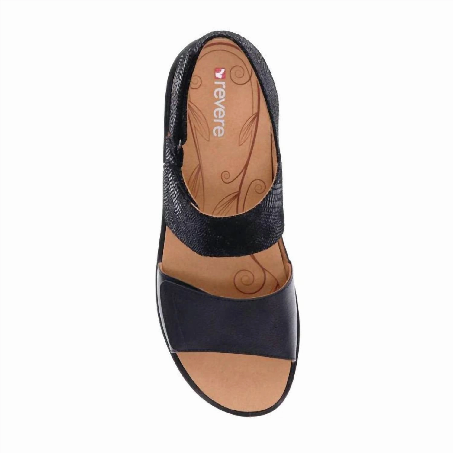 Women's Como Sandal In Black Lizard