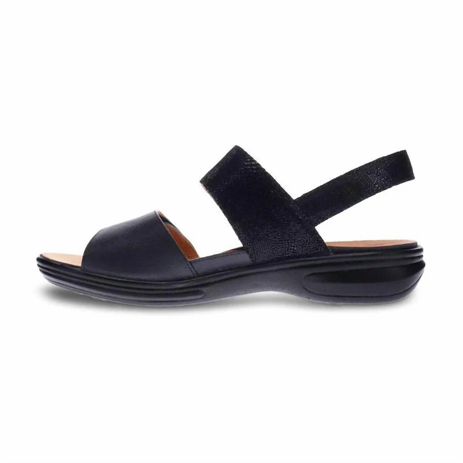 Women's Como Sandal In Black Lizard