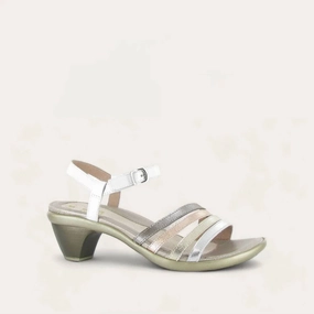 Women's Current Sandals - Medium In Silver/gold/white