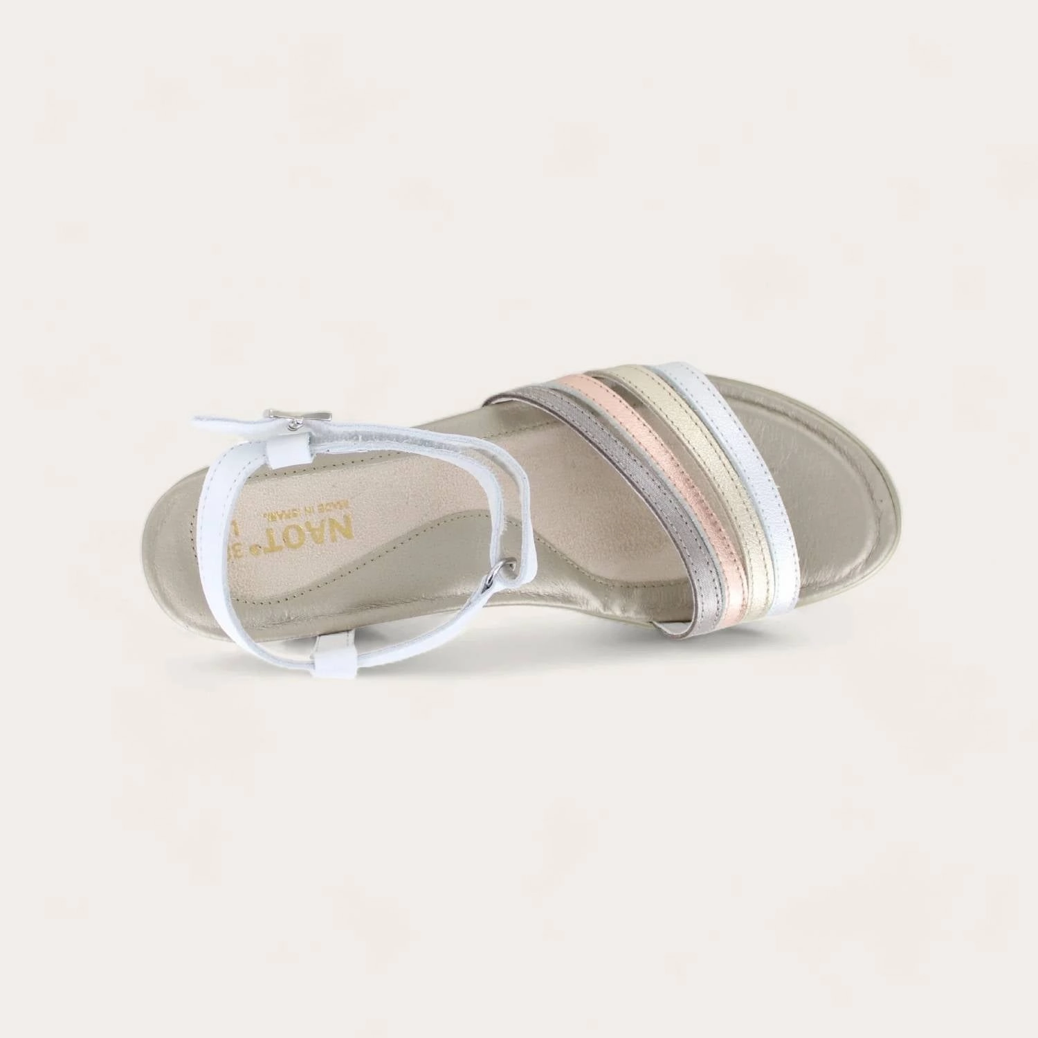 Women's Current Sandals - Medium In Silver/gold/white