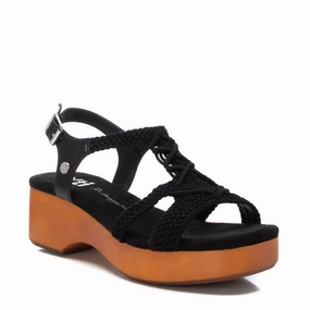 Women's Fashion Platform Sandals In Black