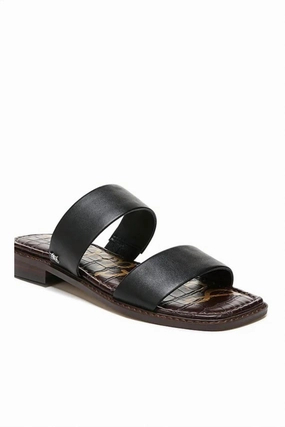 Women's Haydee Leather Slide Sandal In Black