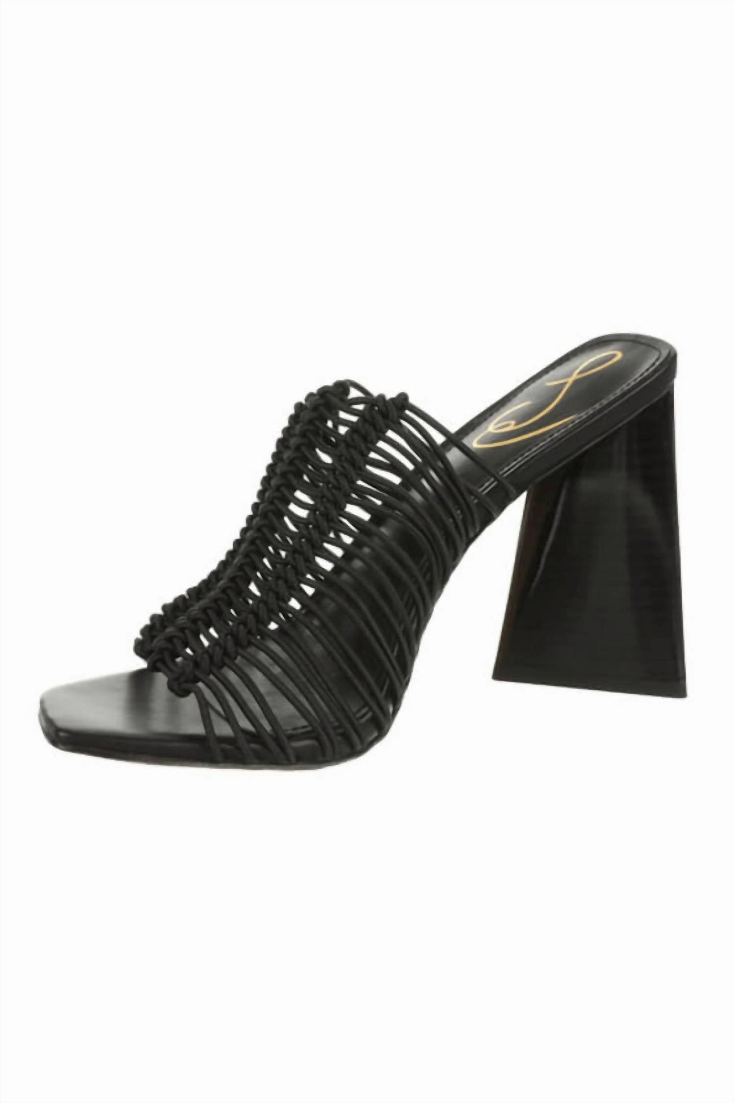 Women's Laurette Block Heel Mule In Black Bungee Cord