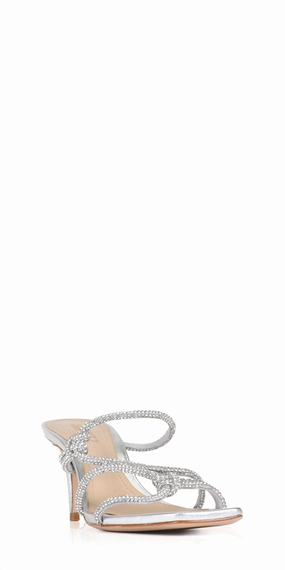 Women's Lauryn Crystal Sandal In Silver