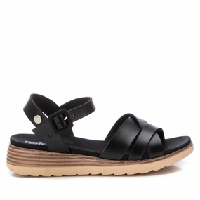 Women's Low Wedge Sandals In Black