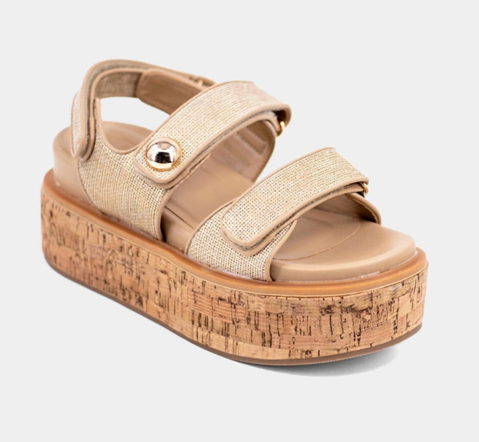 Women's Lucille Woven Wedge Sandal In Gold