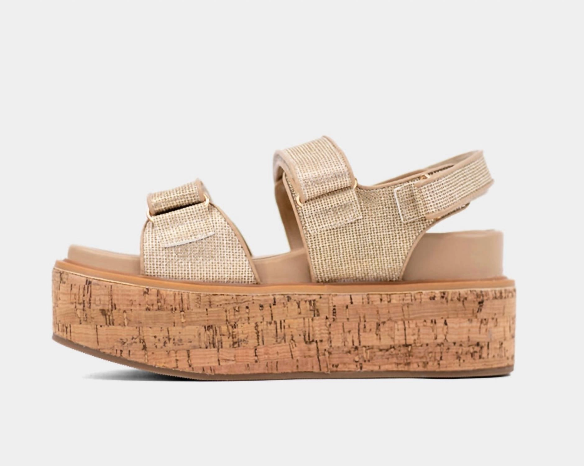 Women's Lucille Woven Wedge Sandal In Gold