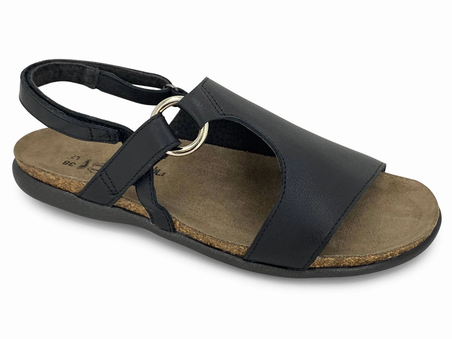 Women's Olivia Leather Sandal In Black