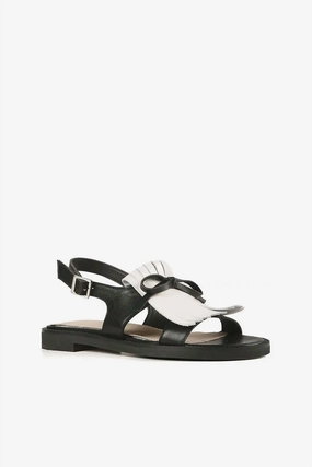 Women's Ortega Bow Sandal In White/black