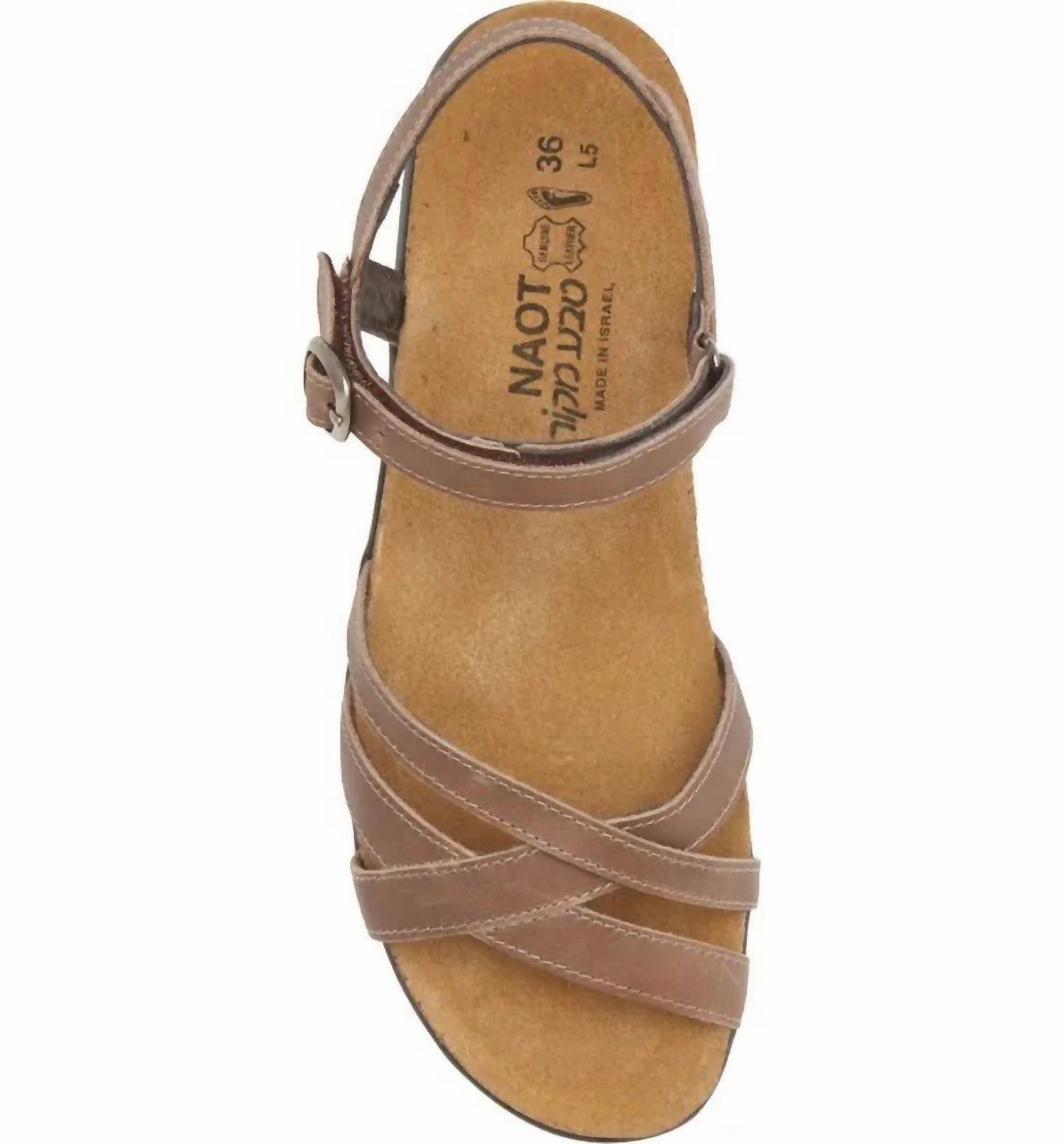 Women's Patricia Sandals In Latte Brown Leather