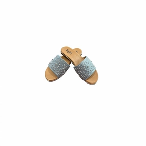 Women's "bail Money" Blingy Sandals In Blue