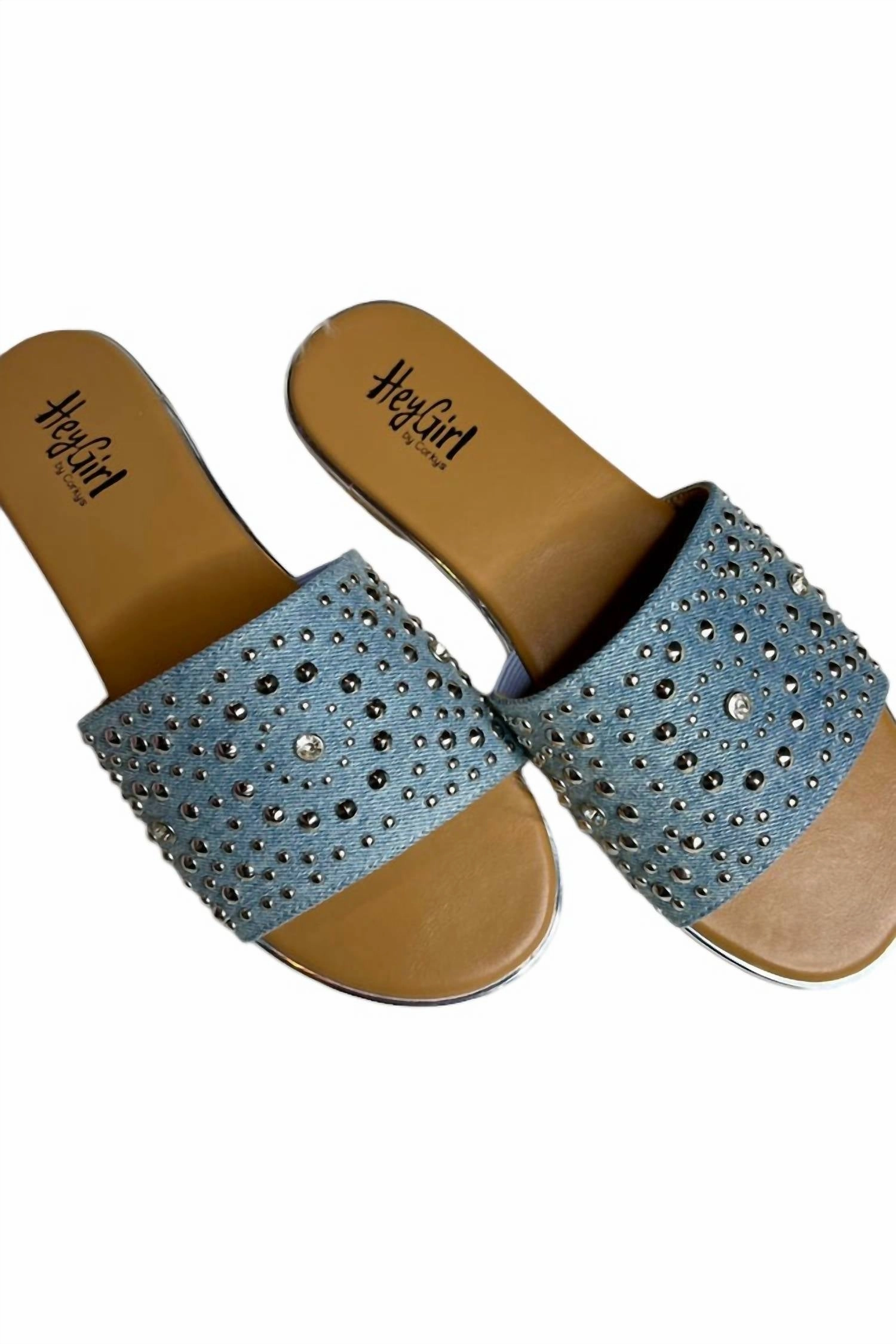 Women's "bail Money" Blingy Sandals In Blue