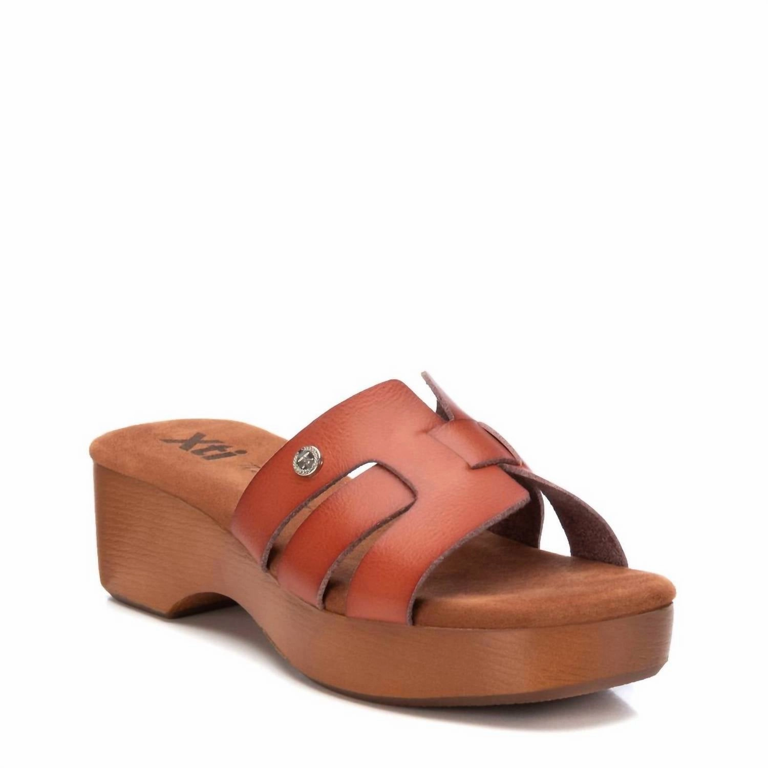 Women's Slip On Platform Sandals In Camel