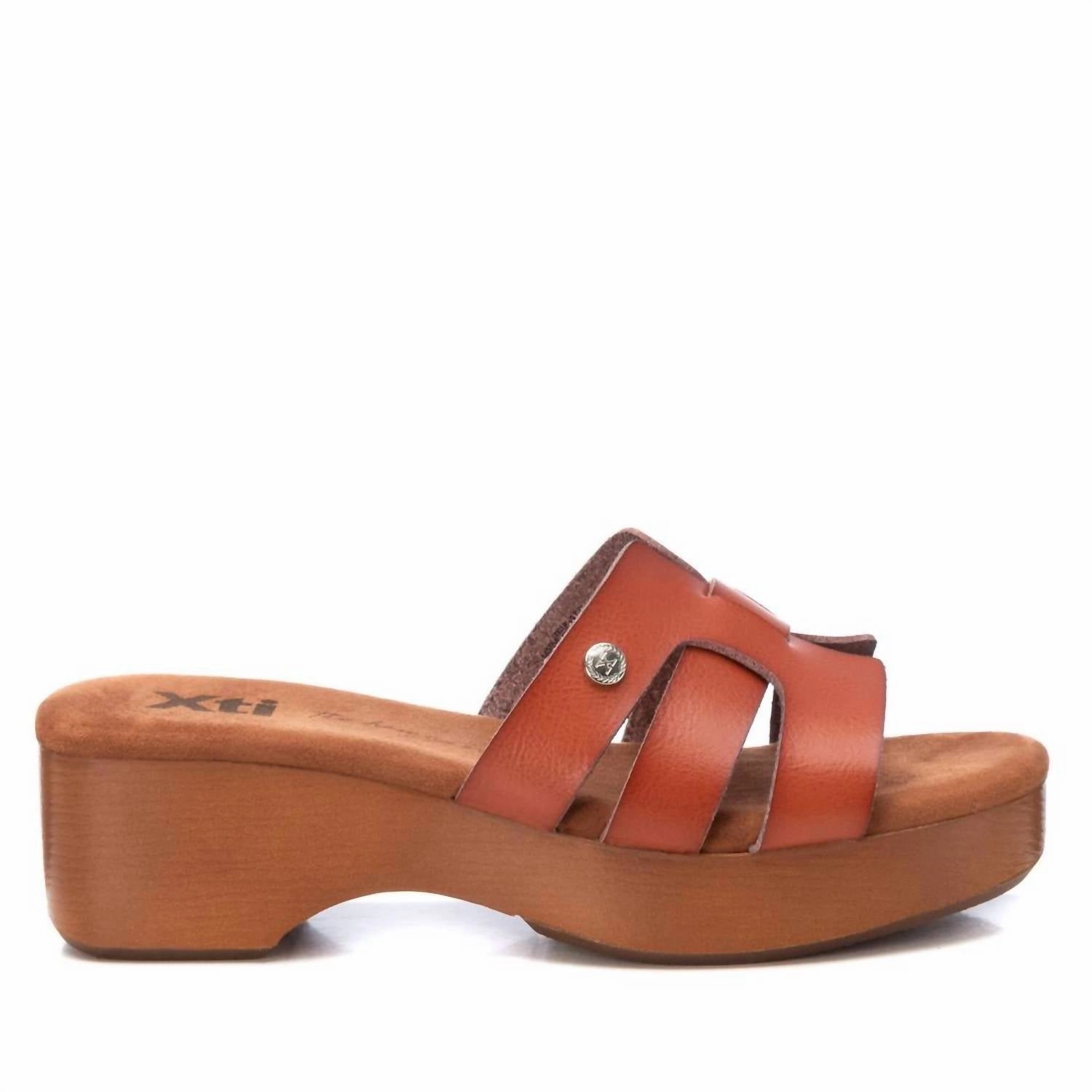Women's Slip On Platform Sandals In Camel