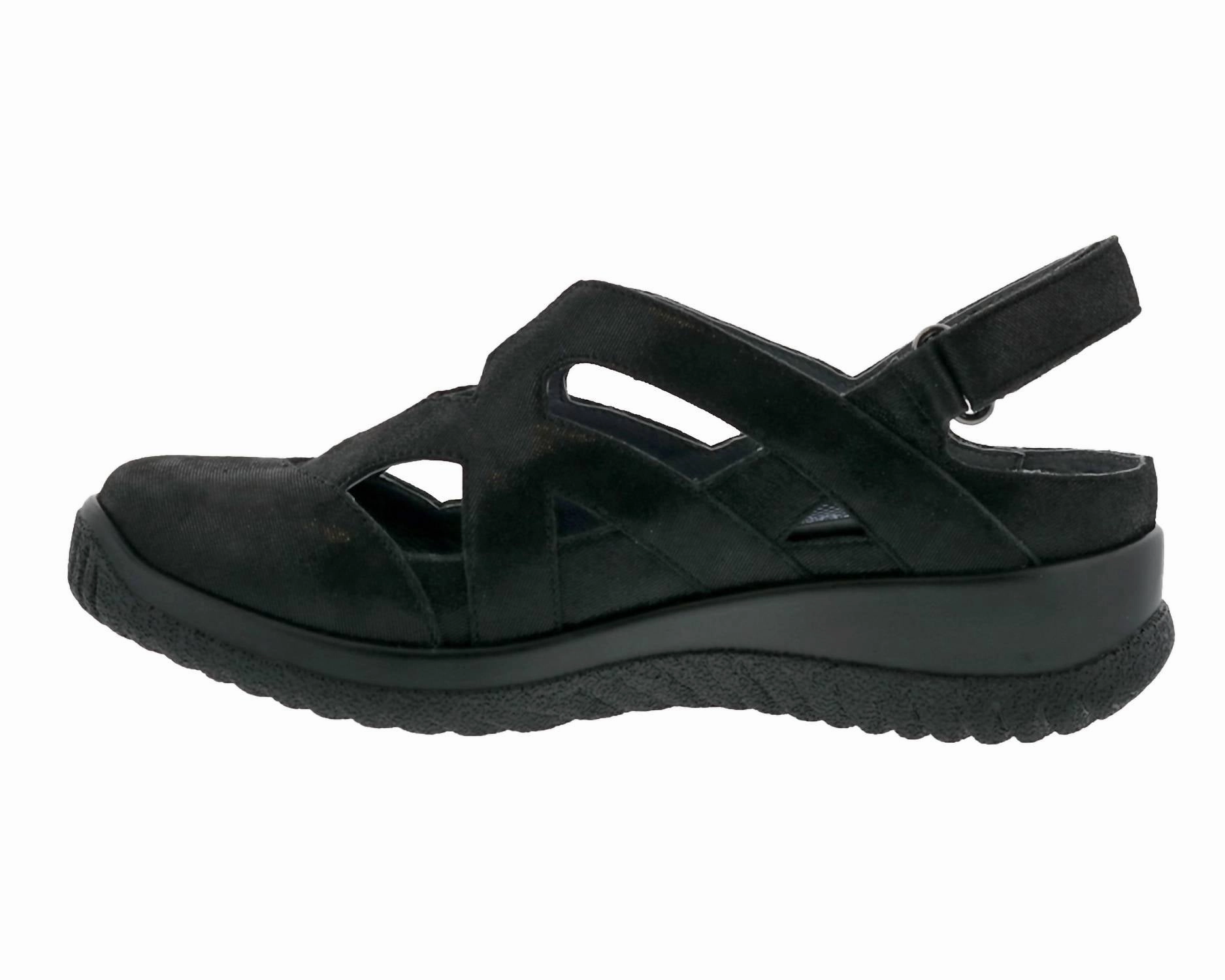 Women's Smiles Casual Sandal In Black Microdot