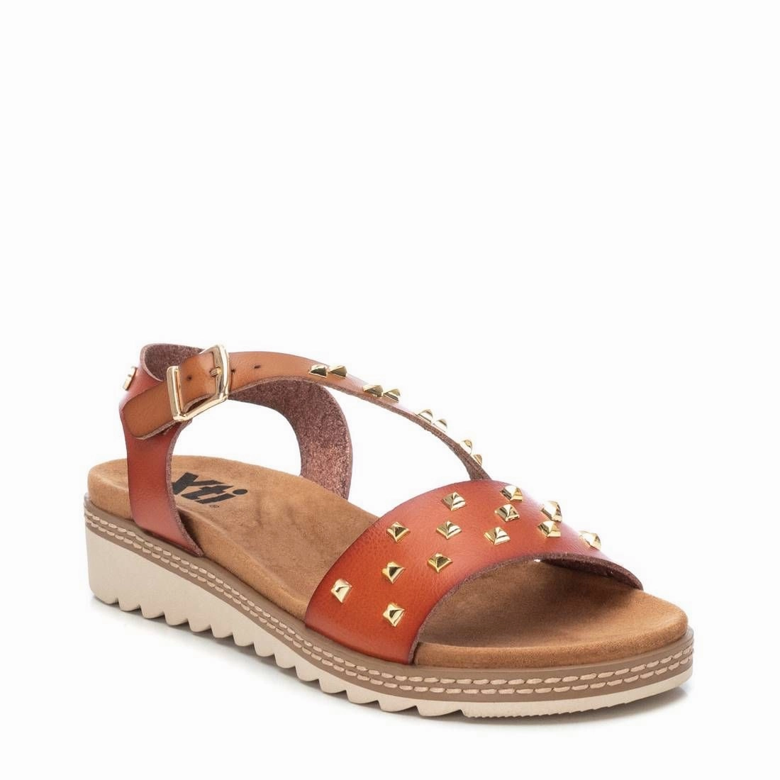 Women's Wedge Sandals With Gold Studs