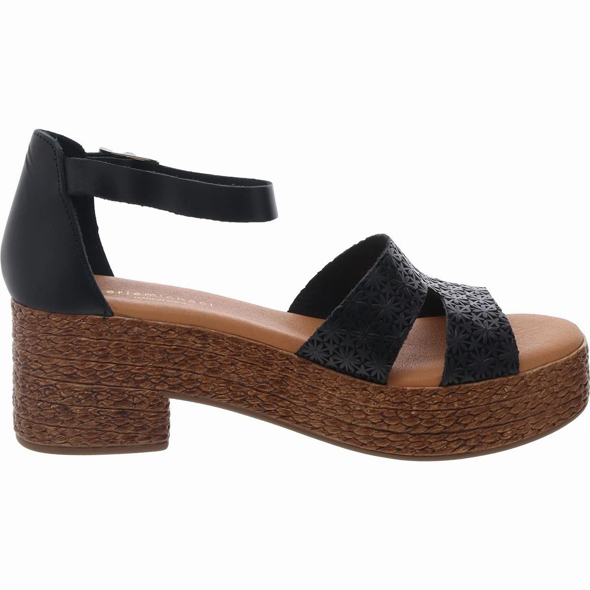Womens Buckle Leather Ankle Strap