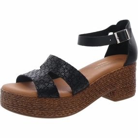 Womens Buckle Leather Ankle Strap