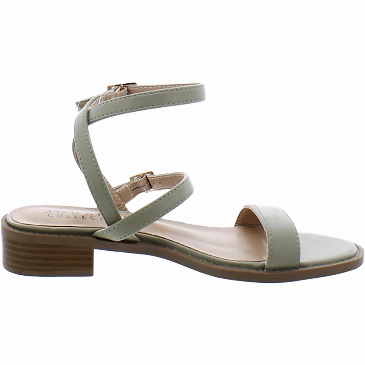 Womens Comfort Insole Faux Leather Flatform Sandals