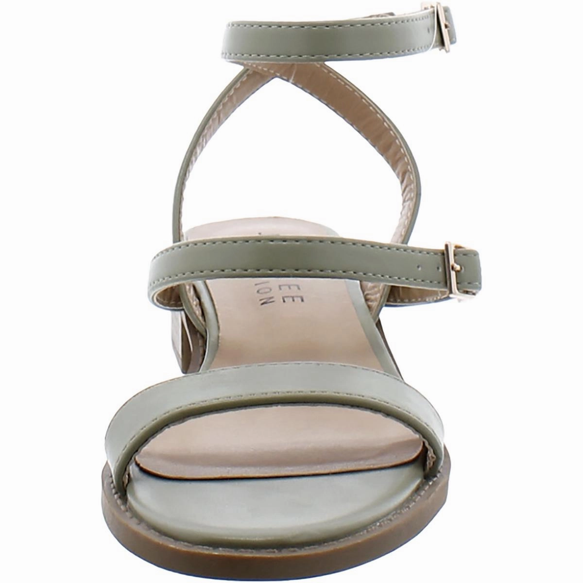 Womens Comfort Insole Faux Leather Flatform Sandals