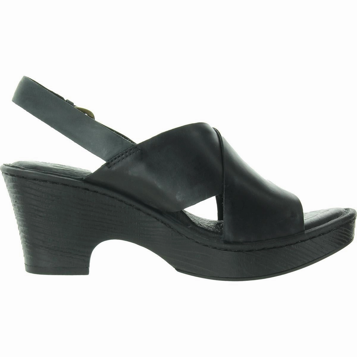 Womens Criss-Cross Leather Heels