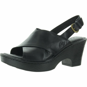Womens Criss-Cross Leather Heels